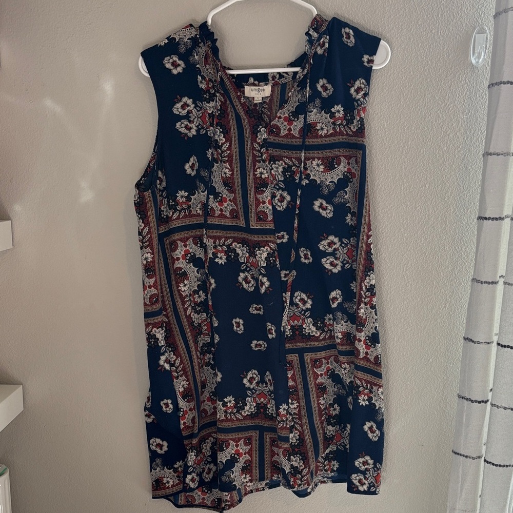 Umgee Navy Floral Dress